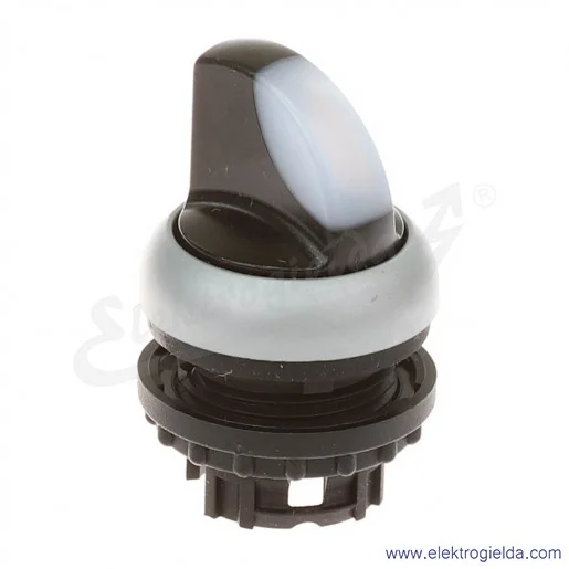 Napęd przełącznika 284393, M22-WLKV-W, biały, piórkowy, 2 położeniowy, podświetlany, samopowrotny, IP66 Napęd przełącznika 284393, M22-WLKV-W, biały, piórkowy, 2 położeniowy, podświetlany, samopowrotny, IP66