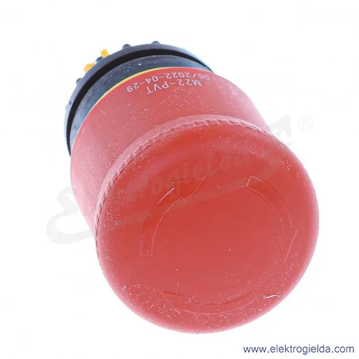 Napęd przycisku bezpieczeństwa 263467, M22-PVT, czerwony, odblokowanie przez obrót, IP67 Napęd przycisku bezpieczeństwa 263467, M22-PVT, czerwony, odblokowanie przez obrót, IP67