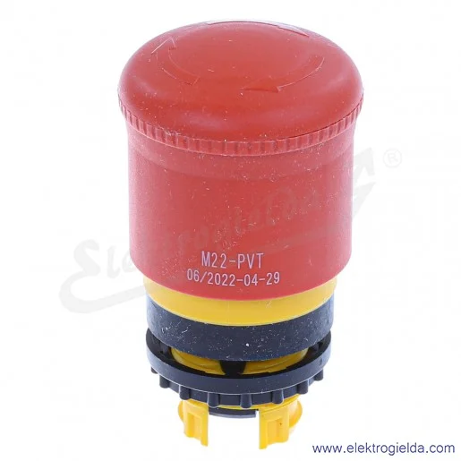 Napęd przycisku bezpieczeństwa 263467, M22-PVT, czerwony, odblokowanie przez obrót, IP67 Napęd przycisku bezpieczeństwa 263467, M22-PVT, czerwony, odblokowanie przez obrót, IP67