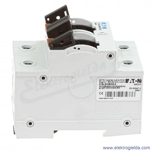 Podstawa rozłącznika 248233, Z-SLS/NEOZ/2, 2P, max 63A, bez wtyków bezpiecznikowych, do wkładek D02 Podstawa rozłącznika 248233, Z-SLS/NEOZ/2, 2P, max 63A, bez wtyków bezpiecznikowych, do wkładek D02