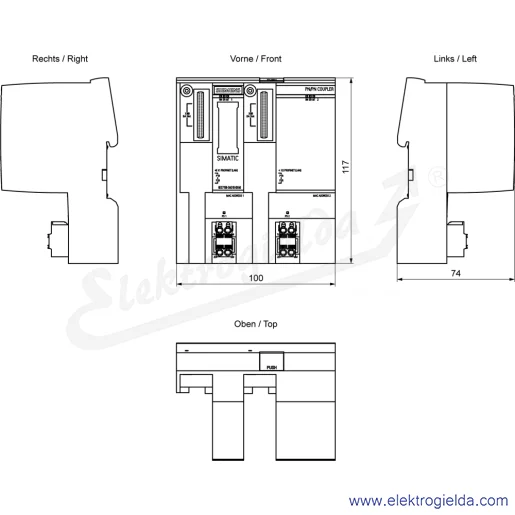 Rysunek wymiarowy Rysunek wymiarowy