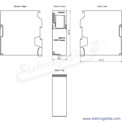 Rysunek wymiarowy Rysunek wymiarowy