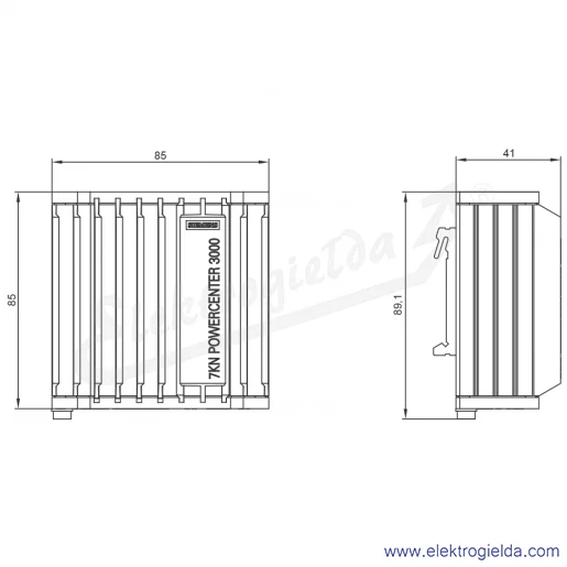 Rysunek wymiarowy Rysunek wymiarowy