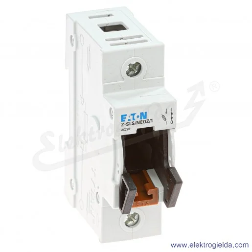 Podstawa rozłącznika 248235, Z-SLS/NEOZ/1, 1P, max 63A, bez wtyków bezpiecznikowych, do wkładek D02 Podstawa rozłącznika 248235, Z-SLS/NEOZ/1, 1P, max 63A, bez wtyków bezpiecznikowych, do wkładek D02