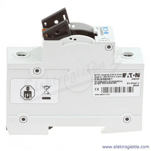 Podstawa rozłącznika 248235, Z-SLS/NEOZ/1, 1P, max 63A, bez wtyków bezpiecznikowych, do wkładek D02 Podstawa rozłącznika 248235, Z-SLS/NEOZ/1, 1P, max 63A, bez wtyków bezpiecznikowych, do wkładek D02