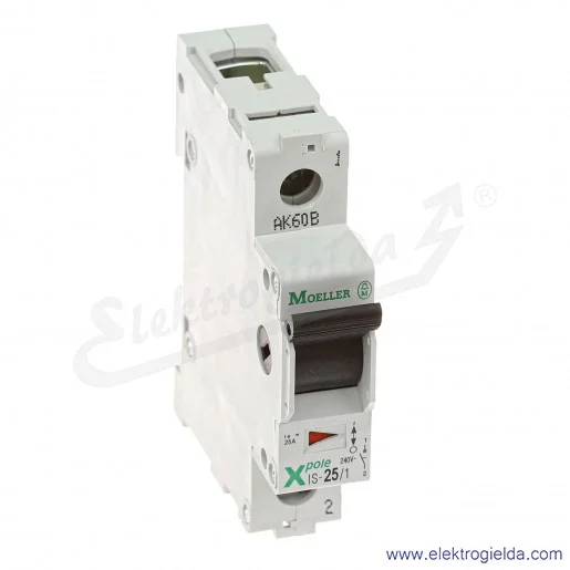 Rozłącznik modułowy 276262, IS-25/1, 1P, 1NO, 25A, IP40 Rozłącznik modułowy 276262, IS-25/1, 1P, 1NO, 25A, IP40