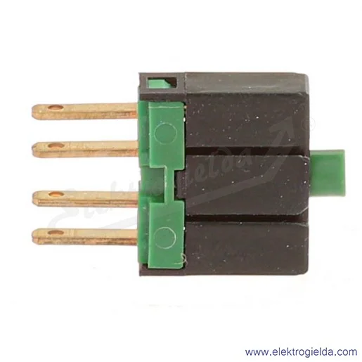 Styk pomocniczy 090351, E10, 1NO, z diodą zieloną Styk pomocniczy 090351, E10, 1NO, z diodą zieloną