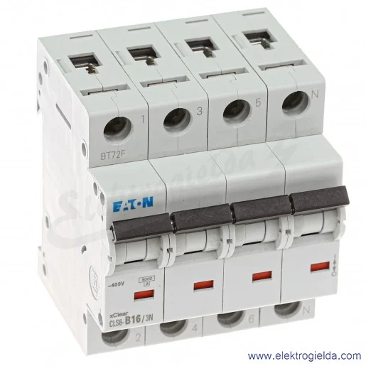 Wyłącznik nadprądowy 270476, CLS6-B16/3N, 3+N, 16A, typ B, 6kA, IP20 Wyłącznik nadprądowy 270476, CLS6-B16/3N, 3+N, 16A, typ B, 6kA, IP20