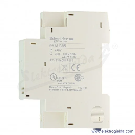 Wyzwalacz podnapięciowy GVAU385, 380/400VAC Wyzwalacz podnapięciowy GVAU385, 380/400VAC