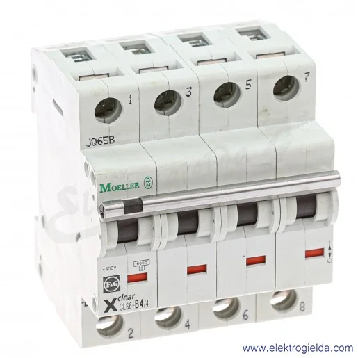 Wyłącznik nadprądowy 270506, CLS6-B4/4, 4P, typ B, 4A, 400VAC, 6kA Wyłącznik nadprądowy 270506, CLS6-B4/4, 4P, typ B, 4A, 400VAC, 6kA