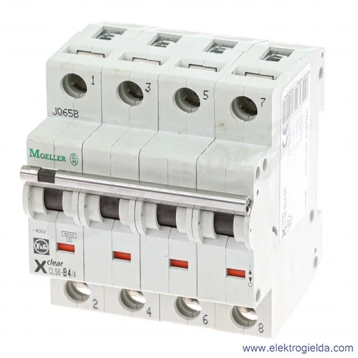 Wyłącznik nadprądowy 270506, CLS6-B4/4, 4P, typ B, 4A, 400VAC, 6kA Wyłącznik nadprądowy 270506, CLS6-B4/4, 4P, typ B, 4A, 400VAC, 6kA