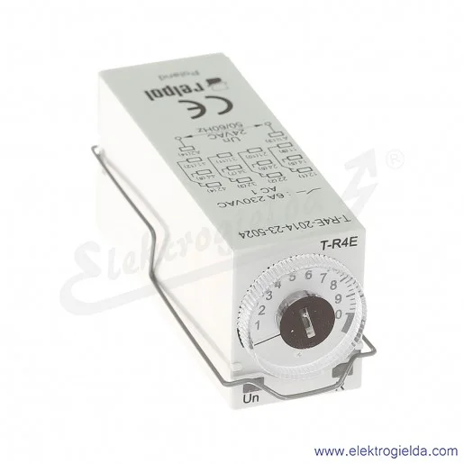 Przekaźnik czasowy jednofunkcyjny T-R4E-2014-23-5024 24VAC 4p opóźnione załączenie Przekaźnik czasowy jednofunkcyjny T-R4E-2014-23-5024 24VAC 4p opóźnione załączenie