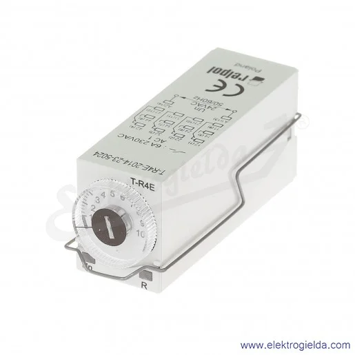 Przekaźnik czasowy jednofunkcyjny T-R4E-2014-23-5024 24VAC 4p opóźnione załączenie Przekaźnik czasowy jednofunkcyjny T-R4E-2014-23-5024 24VAC 4p opóźnione załączenie