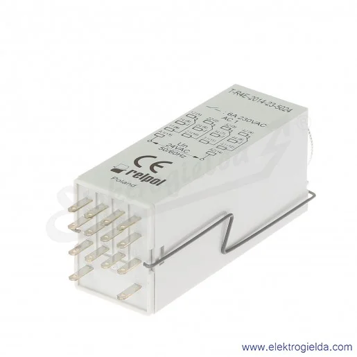 Przekaźnik czasowy jednofunkcyjny T-R4E-2014-23-5024 24VAC 4p opóźnione załączenie Przekaźnik czasowy jednofunkcyjny T-R4E-2014-23-5024 24VAC 4p opóźnione załączenie