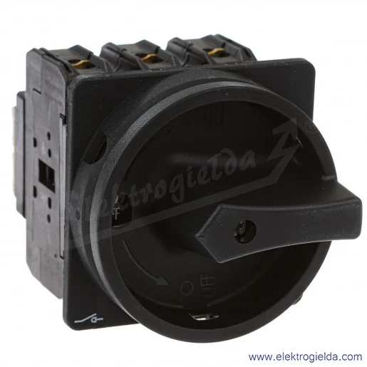 Rozłącznik 062603, P3-100/EA/SVB-SW, 0-1, 3P, 100A, 50kW, czarny Rozłącznik 062603, P3-100/EA/SVB-SW, 0-1, 3P, 100A, 50kW, czarny