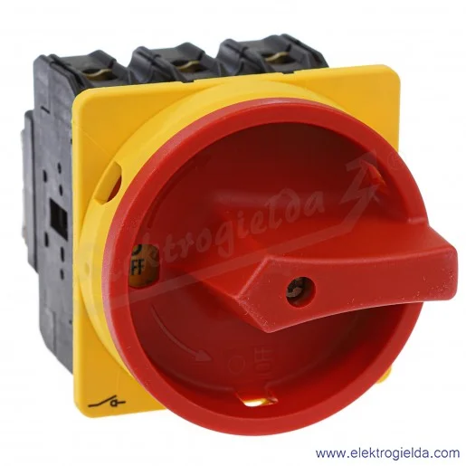 Łącznik krzywkowy 031607, P3-63/EA/SVB, 3P, 0-1, 63A, 30kW, do wbudowania Łącznik krzywkowy 031607, P3-63/EA/SVB, 3P, 0-1, 63A, 30kW, do wbudowania