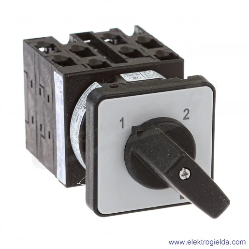Przełącznik 050712, T0-4-8223/E, 4P, 20A, 1-2, do wbudowania, IP65 Przełącznik 050712, T0-4-8223/E, 4P, 20A, 1-2, do wbudowania, IP65