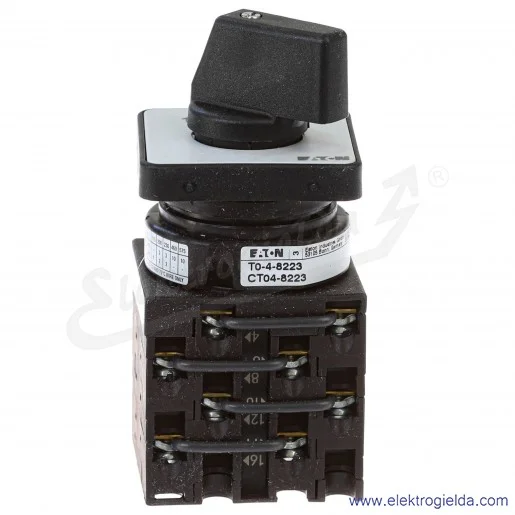 Przełącznik 050712, T0-4-8223/E, 4P, 20A, 1-2, do wbudowania, IP65 Przełącznik 050712, T0-4-8223/E, 4P, 20A, 1-2, do wbudowania, IP65