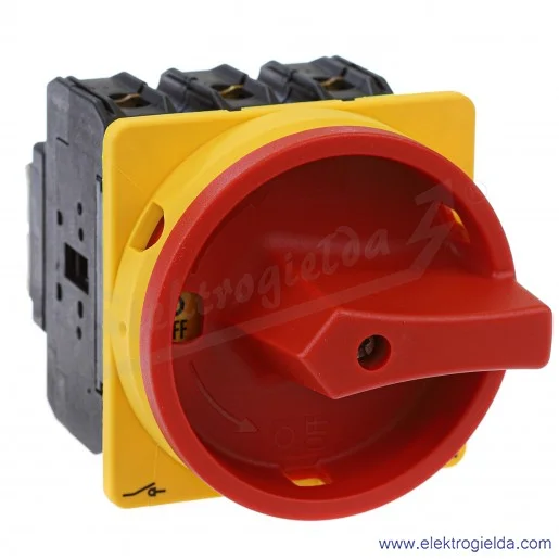 Łącznik krzywkowy 074320, P3-100/EA/SVB, 3P, 0-1, 100A, 37kW, do wbudowania Łącznik krzywkowy 074320, P3-100/EA/SVB, 3P, 0-1, 100A, 37kW, do wbudowania