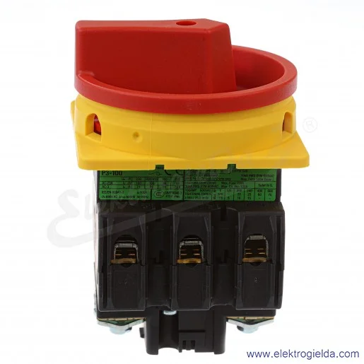 Łącznik krzywkowy 074320, P3-100/EA/SVB, 3P, 0-1, 100A, 37kW, do wbudowania Łącznik krzywkowy 074320, P3-100/EA/SVB, 3P, 0-1, 100A, 37kW, do wbudowania