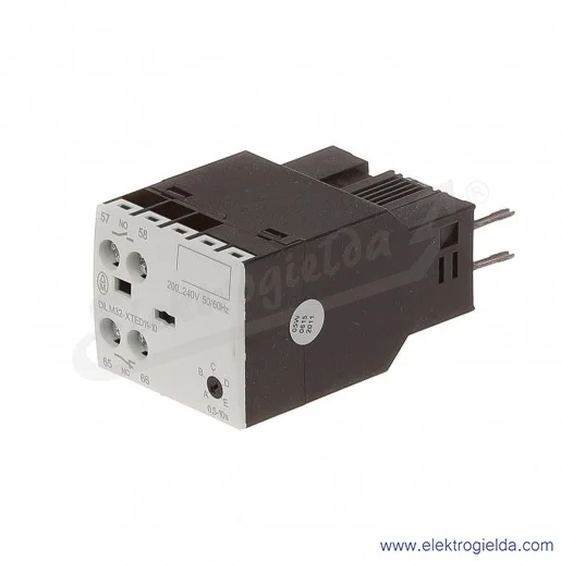 Moduł czasowy DILM32-XTED11-10 o opóźnionym odpadaniu Us 200-240VAC, 0,5-10s do styczników DILM7-38 Moduł czasowy DILM32-XTED11-10 o opóźnionym odpadaniu Us 200-240VAC, 0,5-10s do styczników DILM7-38