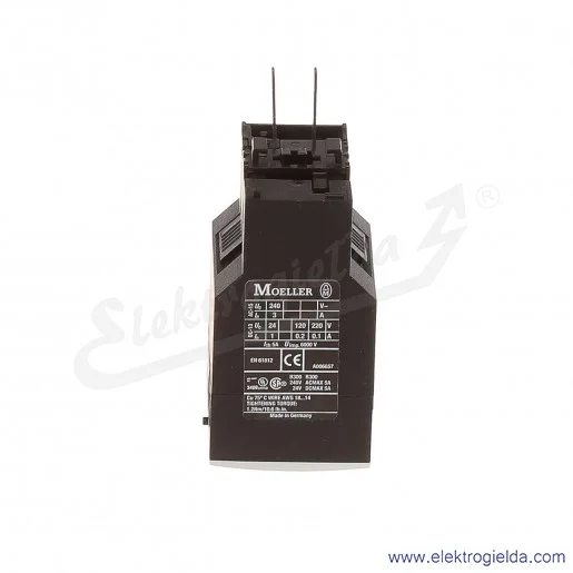 Moduł czasowy DILM32-XTED11-10 o opóźnionym odpadaniu Us 200-240VAC, 0,5-10s do styczników DILM7-38 Moduł czasowy DILM32-XTED11-10 o opóźnionym odpadaniu Us 200-240VAC, 0,5-10s do styczników DILM7-38