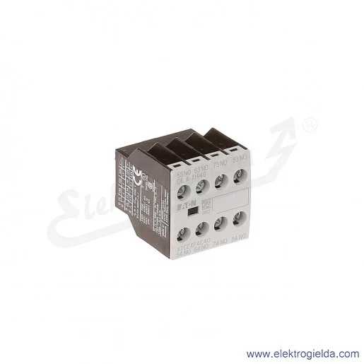 Styki pomocnicze DILA-XHI40 czołowe 4NO do styczników DILA, DILM7-38 Styki pomocnicze DILA-XHI40 czołowe 4NO do styczników DILA, DILM7-38