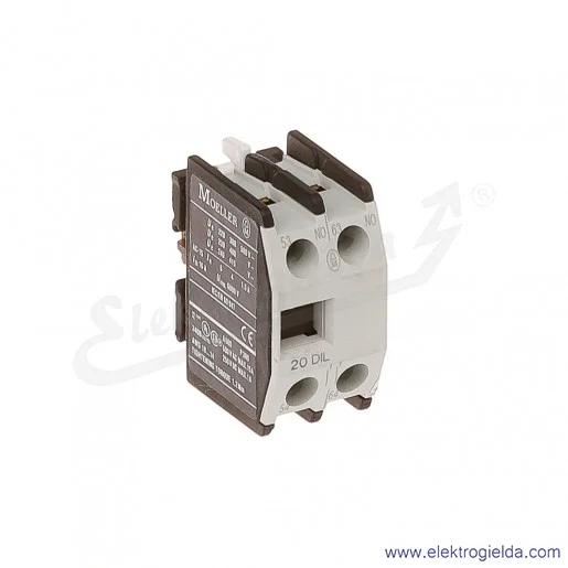 Styki pomocnicze 20DILE czołowe 2NO do styczników DILEM, DILER Styki pomocnicze 20DILE czołowe 2NO do styczników DILEM, DILER