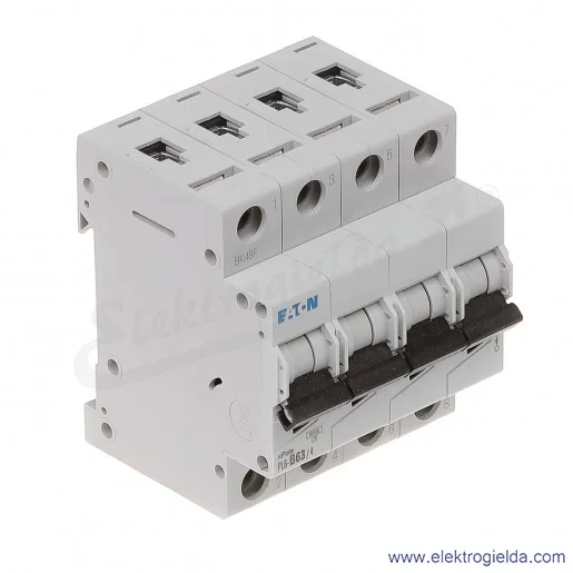 Wyłącznik nadprądowy PL6-B63/4 4P B 63A AC 6kA Wyłącznik nadprądowy PL6-B63/4 4P B 63A AC 6kA
