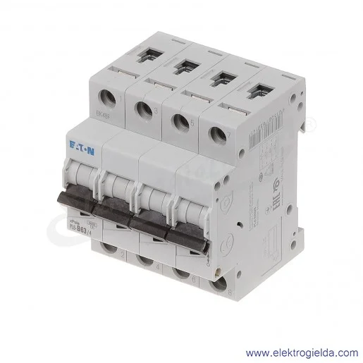 Wyłącznik nadprądowy PL6-B63/4 4P B 63A AC 6kA Wyłącznik nadprądowy PL6-B63/4 4P B 63A AC 6kA