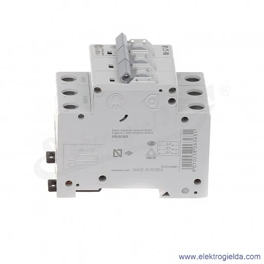 Wyłącznik nadprądowy HN-B10/3 3P B 10A AC 6kA Wyłącznik nadprądowy HN-B10/3 3P B 10A AC 6kA