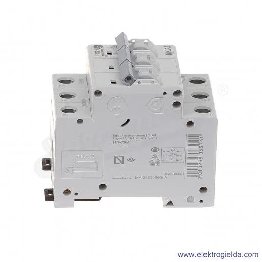 Wyłącznik nadprądowy HN-C20/3 3P C 20A AC 6kA Wyłącznik nadprądowy HN-C20/3 3P C 20A AC 6kA