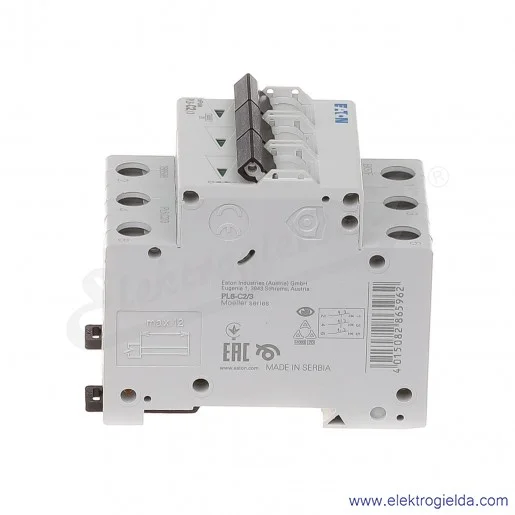 Wyłącznik nadprądowy PL6-C2/3 3P C 2A AC 6kA Wyłącznik nadprądowy PL6-C2/3 3P C 2A AC 6kA