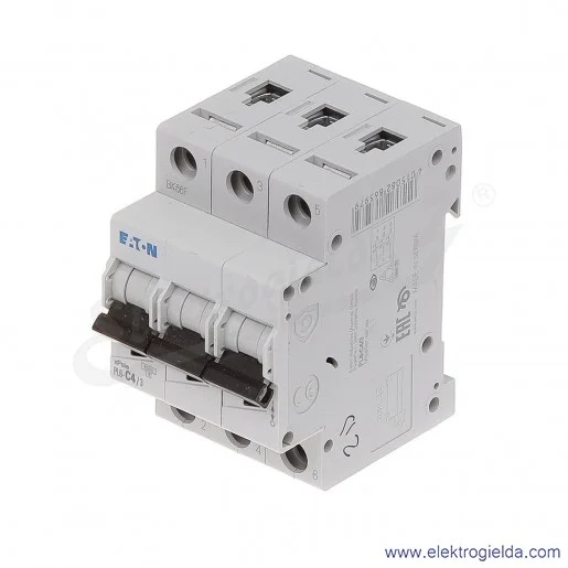 Wyłącznik nadprądowy PL6-C4/3 3P C 4A AC 6kA Wyłącznik nadprądowy PL6-C4/3 3P C 4A AC 6kA