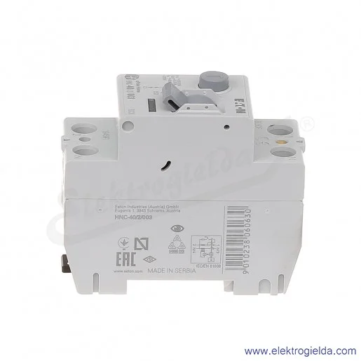 Wyłącznik różnicowoprądowy HNC-40/2/003 2P 40A 0,03A typ AC Wyłącznik różnicowoprądowy HNC-40/2/003 2P 40A 0,03A typ AC