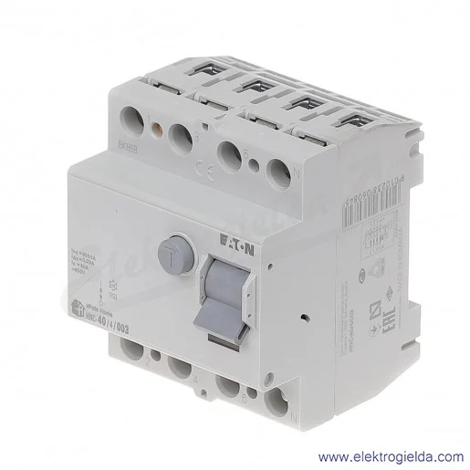 Wyłącznik różnicowoprądowy HNC-40/4/003 4P 40A 0,03A typ AC Wyłącznik różnicowoprądowy HNC-40/4/003 4P 40A 0,03A typ AC