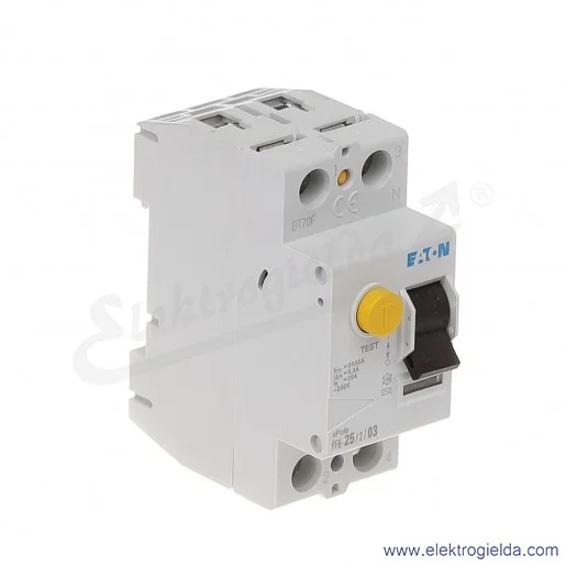 Wyłącznik różnicowoprądowy PF6-25/2/03 2P 25A 0,3A typ AC Wyłącznik różnicowoprądowy PF6-25/2/03 2P 25A 0,3A typ AC