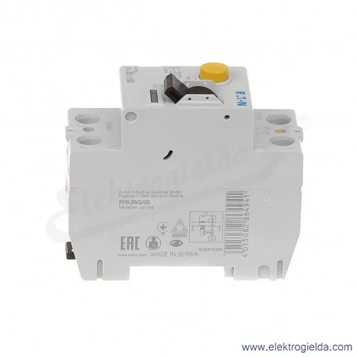Wyłącznik różnicowoprądowy PF6-25/2/03 2P 25A 0,3A typ AC Wyłącznik różnicowoprądowy PF6-25/2/03 2P 25A 0,3A typ AC
