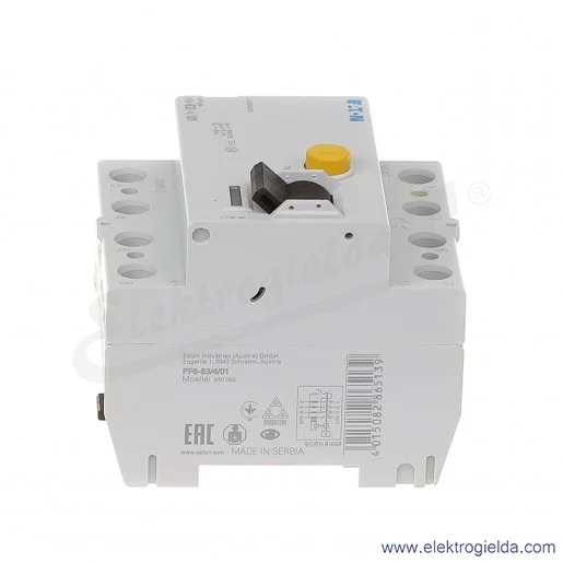 Wyłącznik różnicowoprądowy PF6-63/4/01 4P 63A 0,1A typ AC Wyłącznik różnicowoprądowy PF6-63/4/01 4P 63A 0,1A typ AC