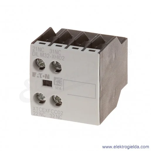 Styki pomocnicze DILM32-XHI02 czołowe 2NC do styczników DILM7-38 Styki pomocnicze DILM32-XHI02 czołowe 2NC do styczników DILM7-38