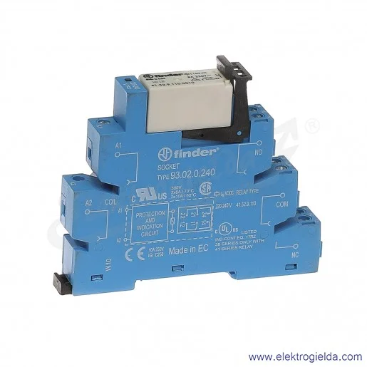 Przekaźnikowy moduł sprzęgający 38.52.0.240.0060 2P 240V AC/DC elektromechaniczny Przekaźnikowy moduł sprzęgający 38.52.0.240.0060 2P 240V AC/DC elektromechaniczny