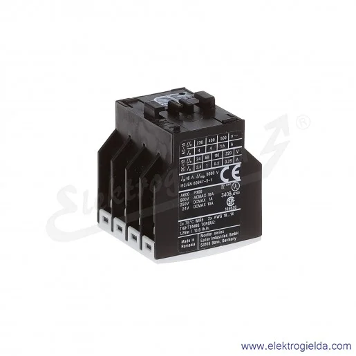 Styki pomocnicze DILA-XHI13 czołowe 1NO+3NC do styczników DILA, DILM7-38 Styki pomocnicze DILA-XHI13 czołowe 1NO+3NC do styczników DILA, DILM7-38