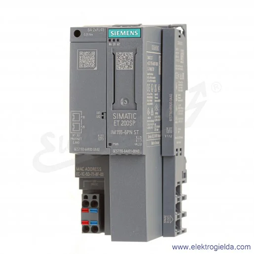 Moduł interfejsu 6ES7155-6AA01-0BN0 ET 200SP profinet IM155-6PN standard, max 32 moduły rozszerzeń, zawiera busadapter (2 X RJ4 Moduł interfejsu 6ES7155-6AA01-0BN0 ET 200SP profinet IM155-6PN standard, max 32 moduły rozszerzeń, zawiera busadapter (2 X RJ4