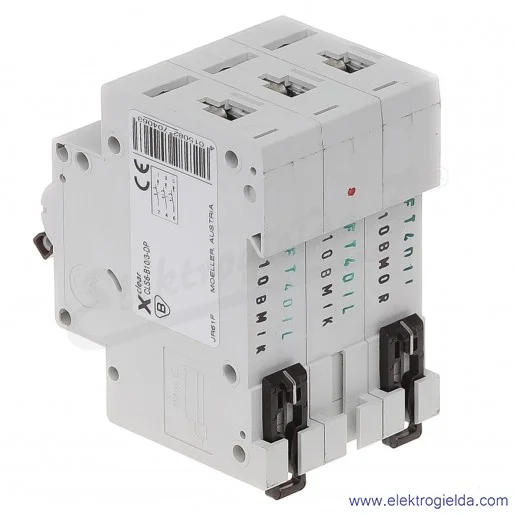 Wyłącznik nadprądowy trzytorowy CLS6-B10 3P B 10A AC 6kA Wyłącznik nadprądowy trzytorowy CLS6-B10 3P B 10A AC 6kA