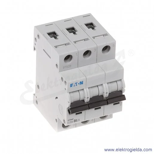 Wyłącznik nadprądowy trzytorowy CLS6-B6 3P B 6A AC 6kA Wyłącznik nadprądowy trzytorowy CLS6-B6 3P B 6A AC 6kA