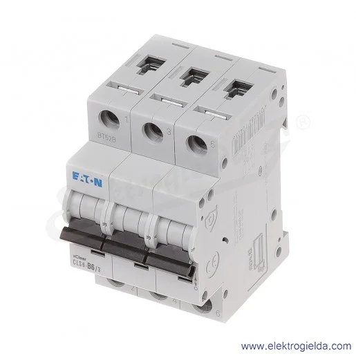 Wyłącznik nadprądowy trzytorowy CLS6-B6 3P B 6A AC 6kA Wyłącznik nadprądowy trzytorowy CLS6-B6 3P B 6A AC 6kA