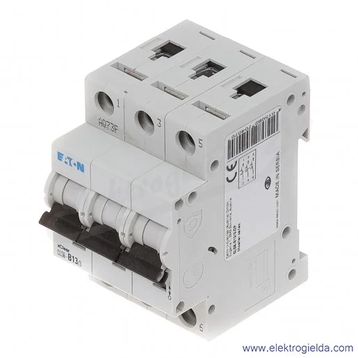 Wyłącznik nadprądowy trzytorowy CLS6-B13 3P B 13A AC 6kA Wyłącznik nadprądowy trzytorowy CLS6-B13 3P B 13A AC 6kA