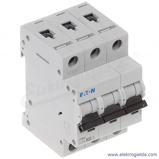 Wyłącznik nadprądowy trzytorowy CLS6-B32 3P B 32A AC 6kA Wyłącznik nadprądowy trzytorowy CLS6-B32 3P B 32A AC 6kA