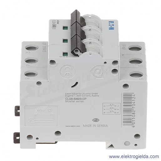 Wyłącznik nadprądowy trzytorowy CLS6-B40 3P B 40A AC 6kA Wyłącznik nadprądowy trzytorowy CLS6-B40 3P B 40A AC 6kA