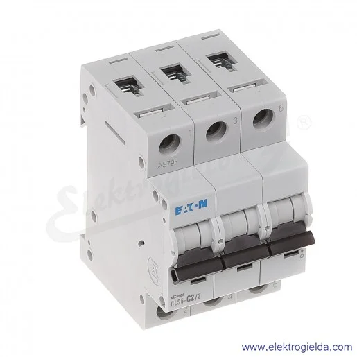 Wyłącznik nadprądowy trzytorowy CLS6-C2 3P C 2A AC 6kA Wyłącznik nadprądowy trzytorowy CLS6-C2 3P C 2A AC 6kA